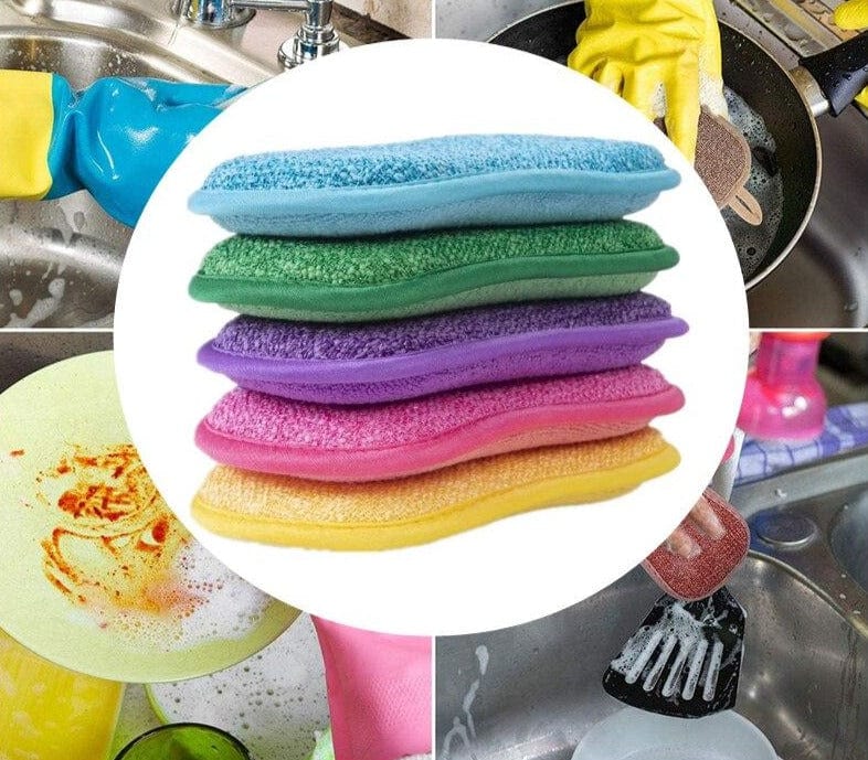 Non-Scratch Microfiber Sponge Brush