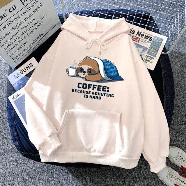 Sleeping Sloth Print Men Casual Sweatshirts