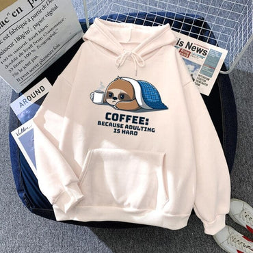 Sleeping Sloth Print Men Casual Sweatshirts