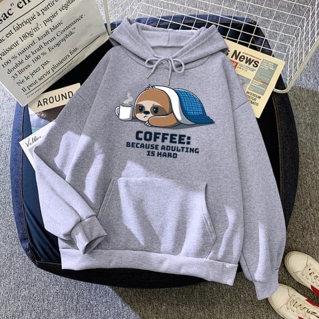 Sleeping Sloth Print Men Casual Sweatshirts