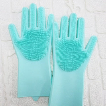 2pcs Magic Silicone Dish Washing Gloves - east2cart.uk