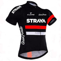 STRAVA Men Cycling Jersey Set Bib Shorts Set 2021 Summer Mountain Bike Bicycle Suit Anti-UV Bicycle Team Racing Uniform Clothes - east2cart.uk