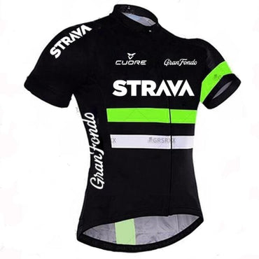 STRAVA Men Cycling Jersey Set Bib Shorts Set 2021 Summer Mountain Bike Bicycle Suit Anti-UV Bicycle Team Racing Uniform Clothes - east2cart.uk