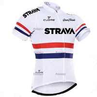STRAVA Men Cycling Jersey Set Bib Shorts Set 2021 Summer Mountain Bike Bicycle Suit Anti-UV Bicycle Team Racing Uniform Clothes - east2cart.uk