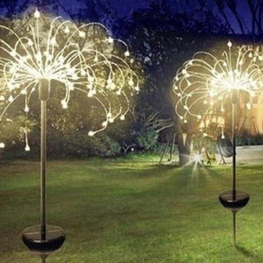 1/2pcs Solar LED Fireworks Decoration Lamp