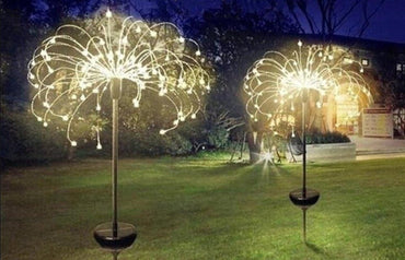 1/2pcs Solar LED Fireworks Decoration Lamp