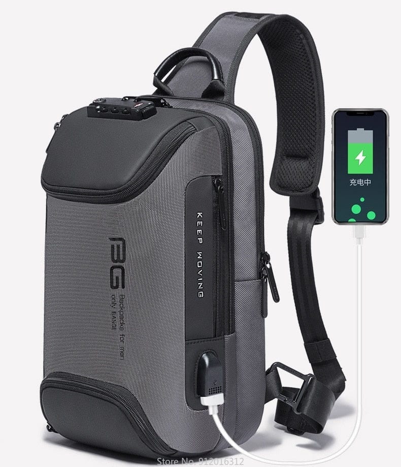 Xiaomi Fashion Shoulder Crossbody Sling Backpack with USB Charging Port Waterproof Travel Hiking Bag Outdoor Chest Daypack - east2cart.uk