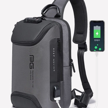 Xiaomi Fashion Shoulder Crossbody Sling Backpack with USB Charging Port Waterproof Travel Hiking Bag Outdoor Chest Daypack - east2cart.uk