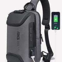 Xiaomi Fashion Shoulder Crossbody Sling Backpack with USB Charging Port Waterproof Travel Hiking Bag Outdoor Chest Daypack - east2cart.uk