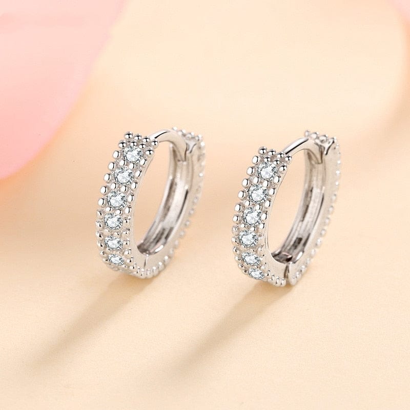 Silver Total 0.28 Carat Excellent Cut Diamond Test Past D Color Micro Moissanite Rund Screw Stud Earrings Silver 925 Jewelry - east2cart.uk