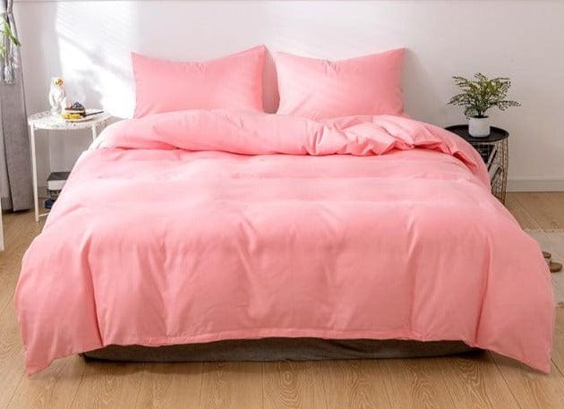 Solid Color Sanding Polyester Bedding Set 2/3PCS Duvet Cover Set,Comfortable Bed Linens (No Fitted Sheet) Home Textile - east2cart.uk