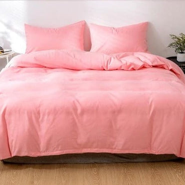 Solid Color Sanding Polyester Bedding Set 2/3PCS Duvet Cover Set,Comfortable Bed Linens (No Fitted Sheet) Home Textile - east2cart.uk