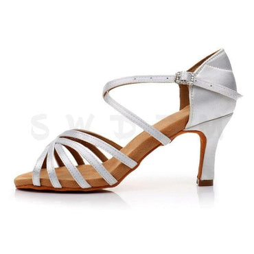 SWDZM Dance Shoes For Women Dancing Girls Ladies Modern Jazz Flamenco Dancing Shoes Dance-Shoe Silk Satin Salsa Practice Sandals - east2cart.uk