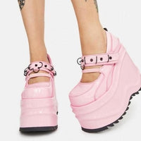 Mary Jane High Platform Wedges