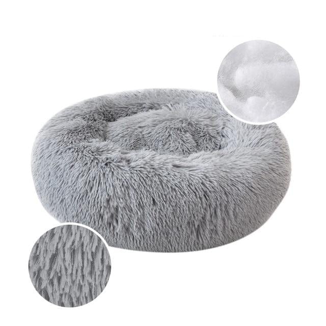 Super Soft Kennel Dog Bed Round Long Plush Warm Cat Bed Lightweight Pet Sleeping Basket Fluffy Comfortable Touch Pet Products - east2cart.uk