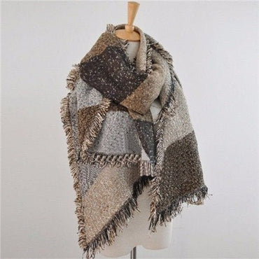 Cashmere Blanket Plaid Winter Scarf