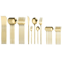 30Pcs Stainless Steel Rose Gold Cutlery Set