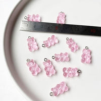 10/50Pcs Colourful Gummy Bear Pendant Charms - east2cart.uk