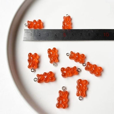 10/50Pcs Colourful Gummy Bear Pendant Charms - east2cart.uk