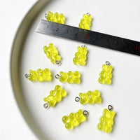 10/50Pcs Colourful Gummy Bear Pendant Charms - east2cart.uk