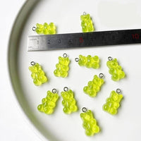 10/50Pcs Colourful Gummy Bear Pendant Charms - east2cart.uk
