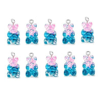 10/50Pcs Colourful Gummy Bear Pendant Charms - east2cart.uk