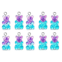 10/50Pcs Colourful Gummy Bear Pendant Charms - east2cart.uk