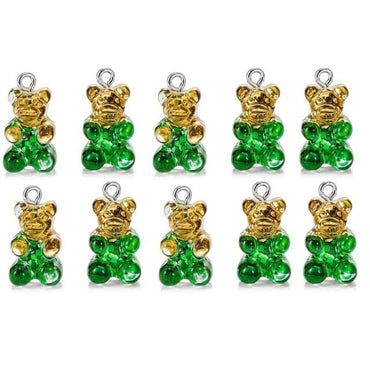 10/50Pcs Colourful Gummy Bear Pendant Charms - east2cart.uk