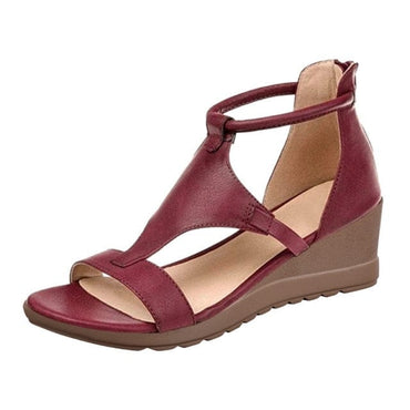 Solid Color Open Toe Gladiator Sandal Shoes - east2cart.uk