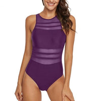 Black Mesh One Piece Swimsuit - east2cart.uk