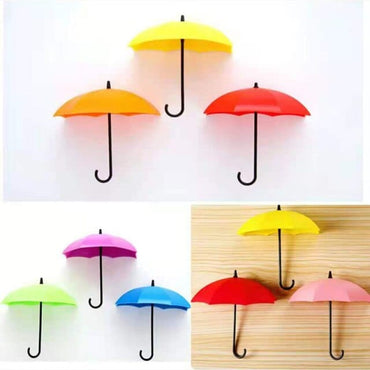 3D Wall Sticker With Small Umbrella Hook - east2cart.uk