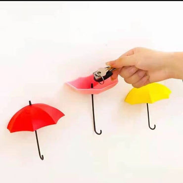 3D Wall Sticker With Small Umbrella Hook - east2cart.uk