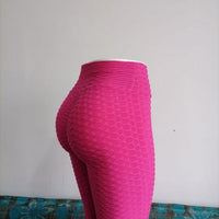 Seamless Bubble High Waist Sport Leggings with Pocket - east2cart.uk