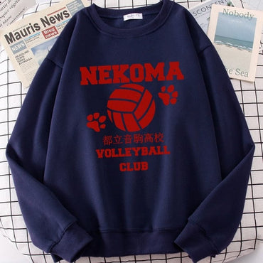 Volleyball Anime Print Fleece Sweatshirts