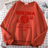 Volleyball Anime Print Fleece Sweatshirts
