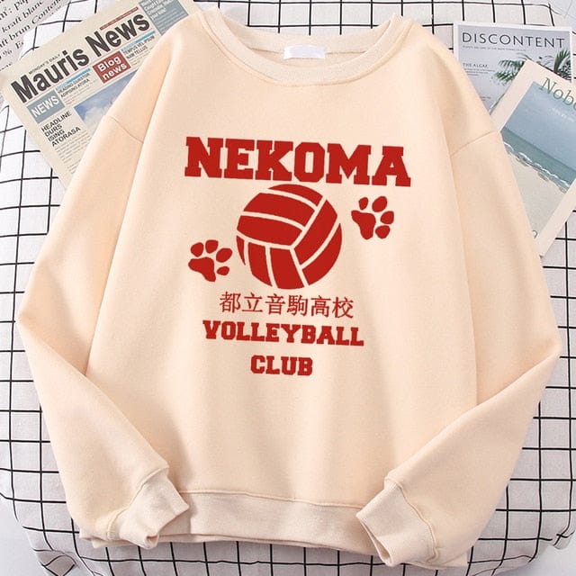 Volleyball Anime Print Fleece Sweatshirts