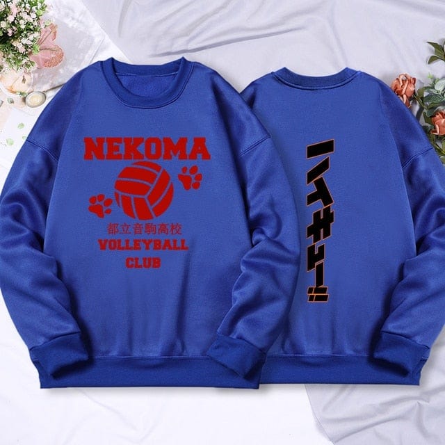 Volleyball Anime Print Fleece Sweatshirts