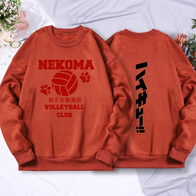 Volleyball Anime Print Fleece Sweatshirts