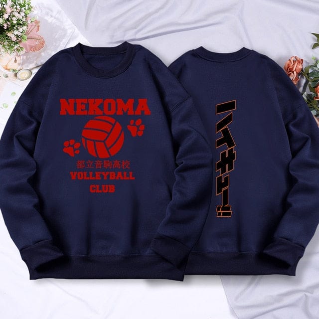 Volleyball Anime Print Fleece Sweatshirts