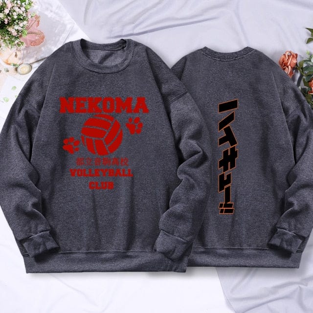 Volleyball Anime Print Fleece Sweatshirts