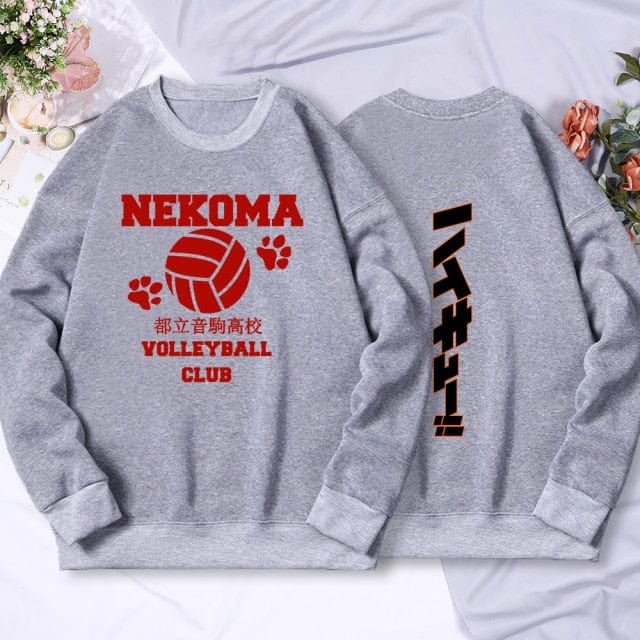 Volleyball Anime Print Fleece Sweatshirts