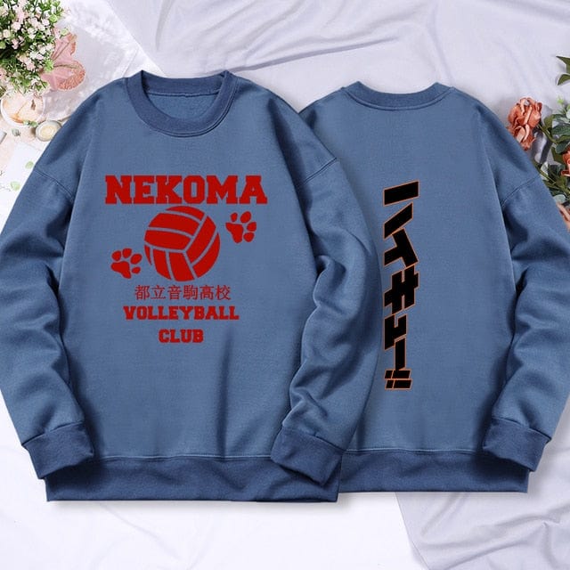 Volleyball Anime Print Fleece Sweatshirts