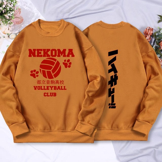 Volleyball Anime Print Fleece Sweatshirts