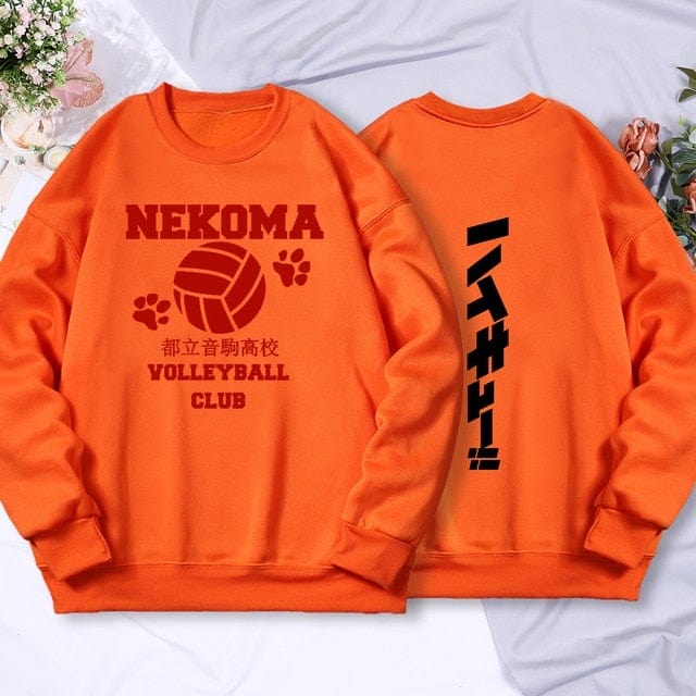 Volleyball Anime Print Fleece Sweatshirts