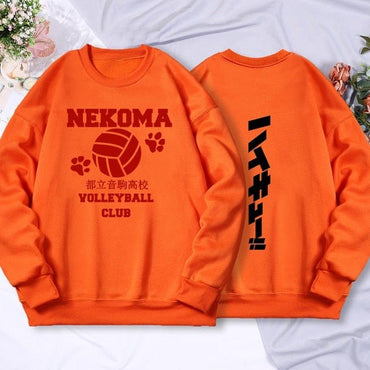 Volleyball Anime Print Fleece Sweatshirts