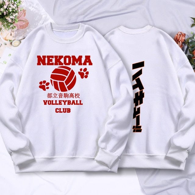 Volleyball Anime Print Fleece Sweatshirts