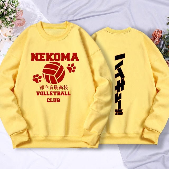 Volleyball Anime Print Fleece Sweatshirts