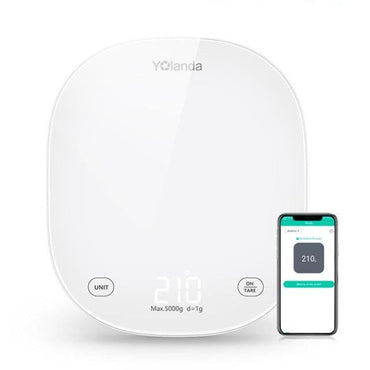 Yolanda 5kg Smart Kitchen Scale Bluetooth APP Electronic Scales Digital Food Weight Balance Measuring Tool Nutrition Analysis - east2cart.uk