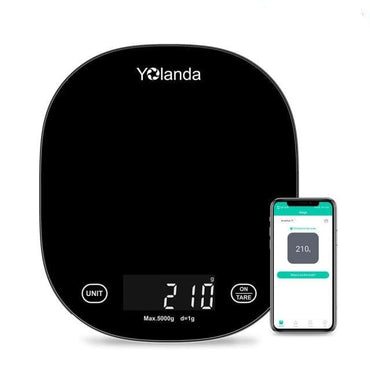 Yolanda 5kg Smart Kitchen Scale Bluetooth APP Electronic Scales Digital Food Weight Balance Measuring Tool Nutrition Analysis - east2cart.uk