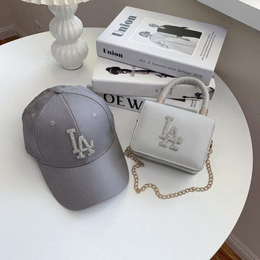 Diamond LA Purse And Hat Set